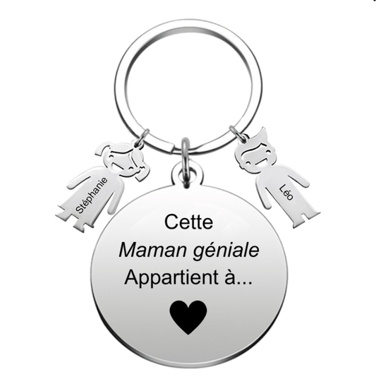 Porte Clé Maman Personnalisé Meilleure Maman - Les Bijoux de Marilou