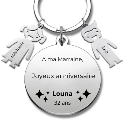 Porte-Clé Marraine — Joyeux Anniversaire Personnalisé