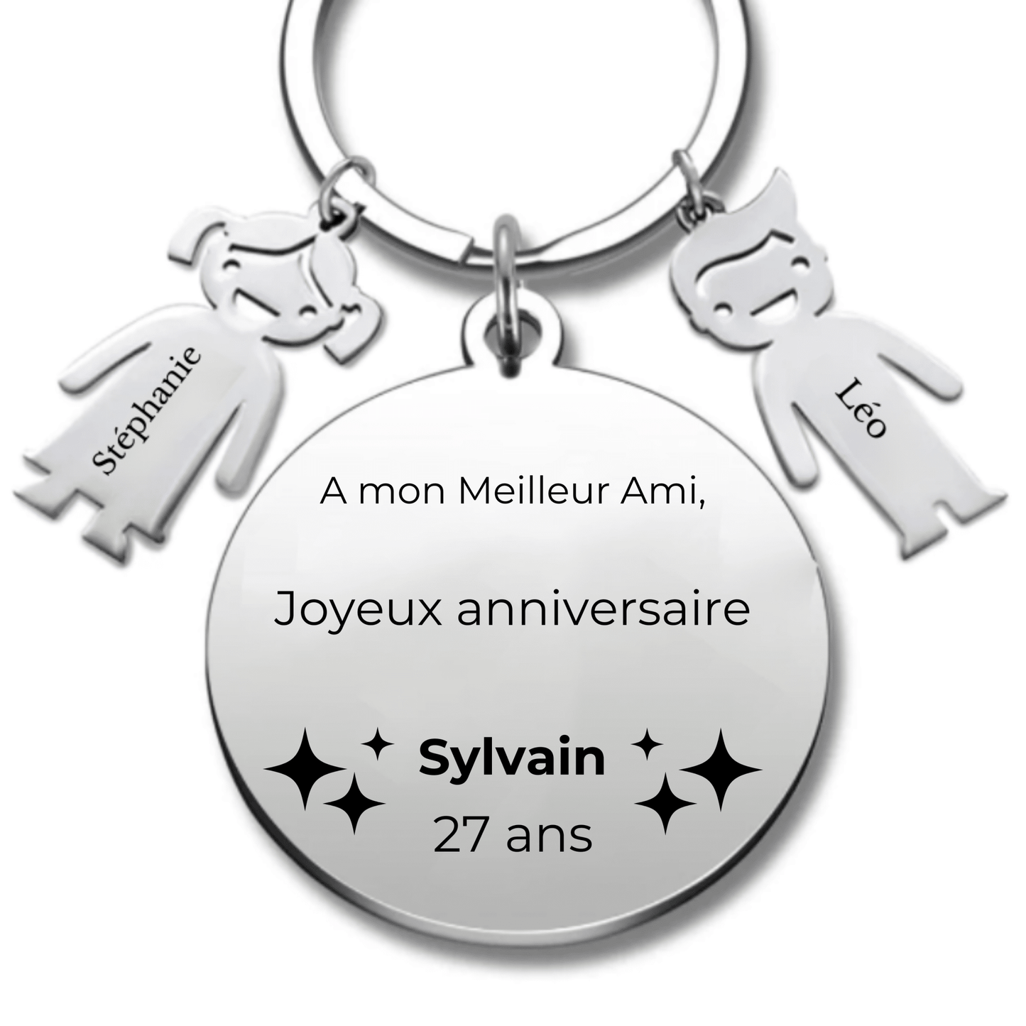 Porte Clé Meilleur Ami Personnalisé Joyeux Anniversaire Meilleur Ami - A personnaliser (Prénom/Age) - Les Bijoux de Marilou