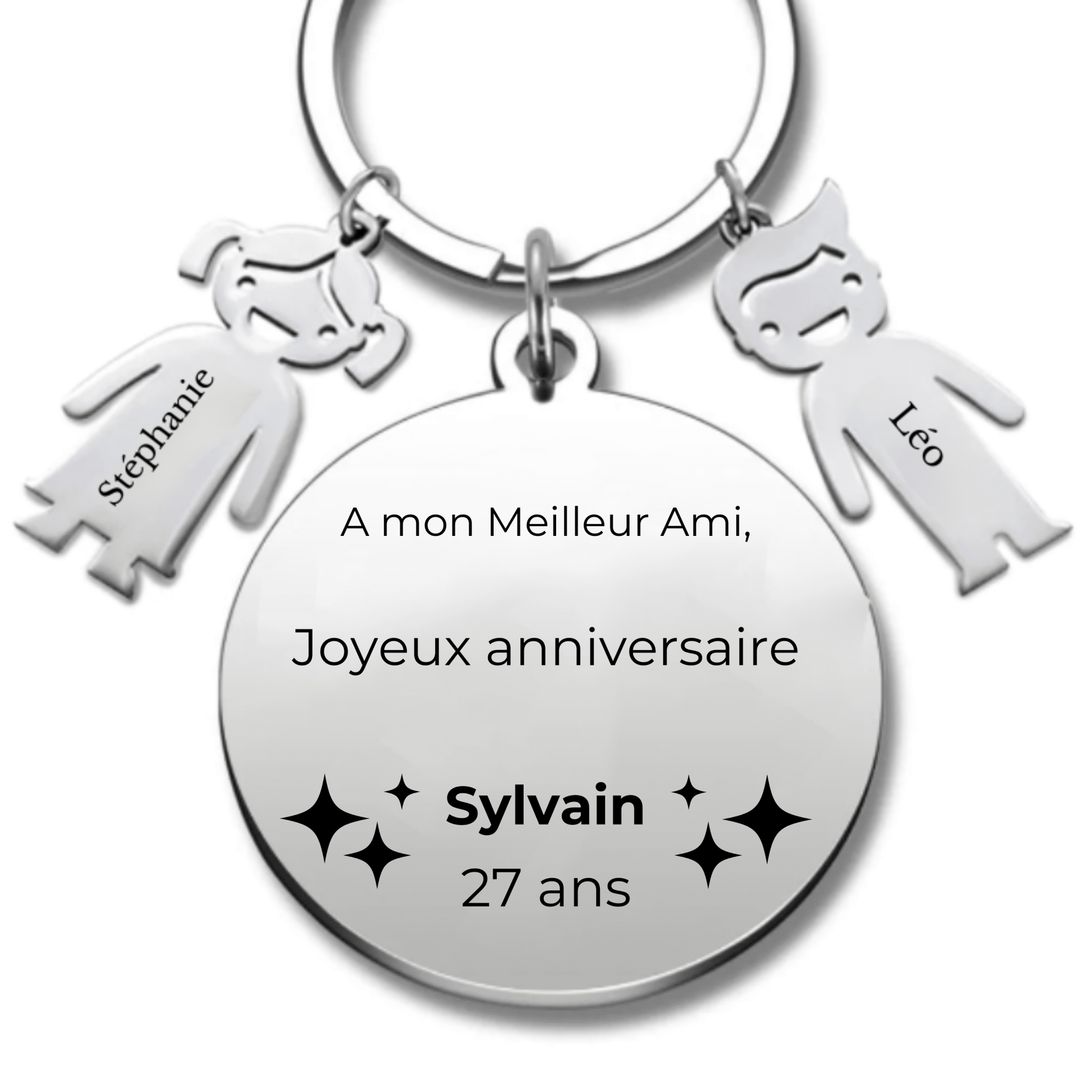 Porte Clé Meilleur Ami Personnalisé Joyeux Anniversaire Meilleur Ami - A personnaliser (Prénom/Age) - Les Bijoux de Marilou