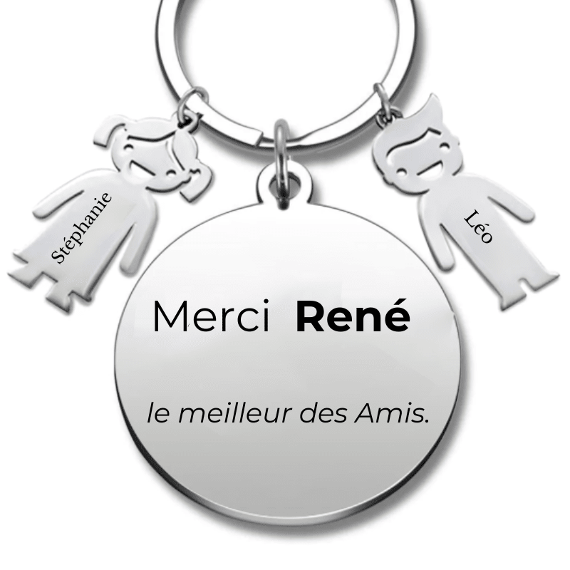 Porte Clé Meilleur Ami Personnalisé Merci Mon Meilleur Ami - Avec Breloque - Les Bijoux de Marilou