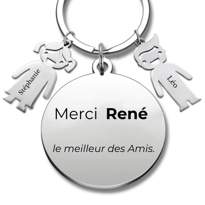 Porte Clé Meilleur Ami Personnalisé Merci Mon Meilleur Ami - Avec Breloque