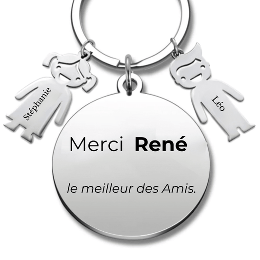 Porte Clé Meilleur Ami Personnalisé Merci Mon Meilleur Ami - Avec Breloque - Les Bijoux de Marilou