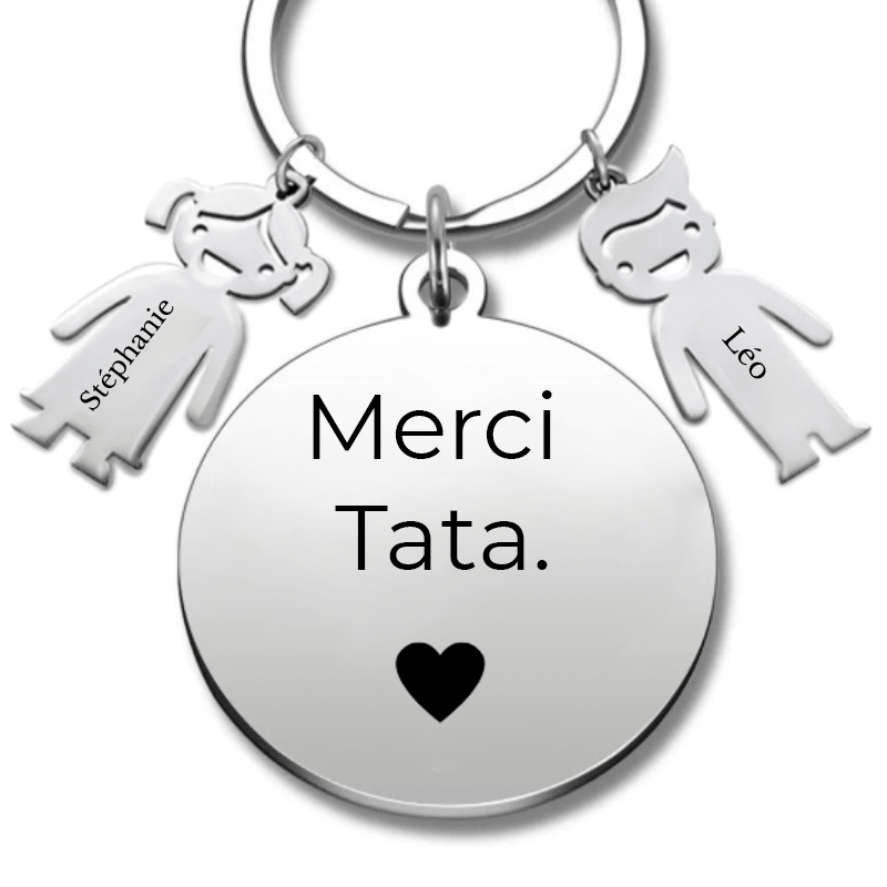 Porte Clé Merci Tata - Les Bijoux de Marilou