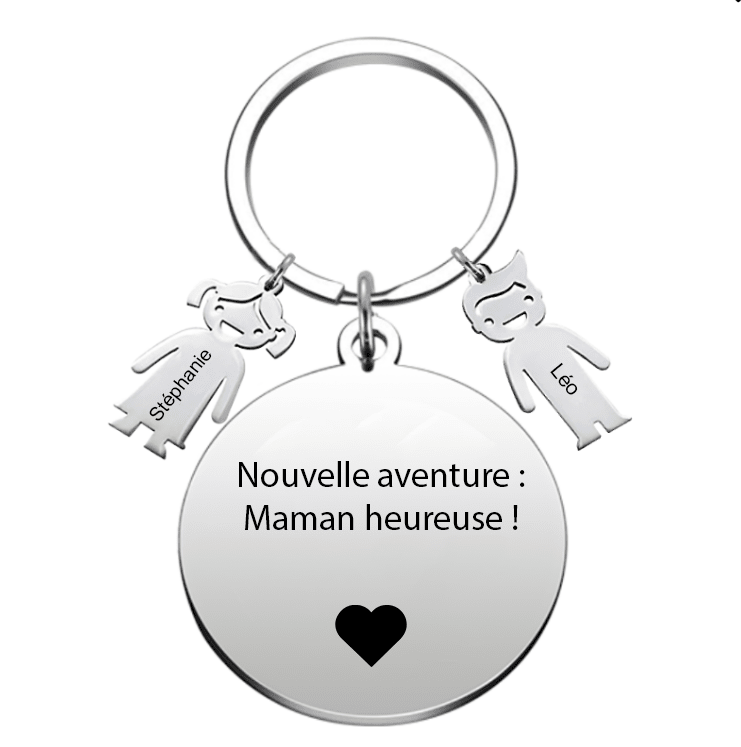 Porte Clé Naissance Maman Personnalisé - Les Bijoux de Marilou