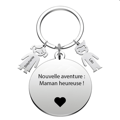 Porte Clé Naissance Maman Personnalisé