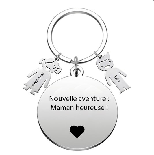 Porte Clé Naissance Maman Personnalisé - Les Bijoux de Marilou