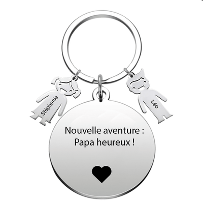 Porte Clé Naissance Papa Personnalisé