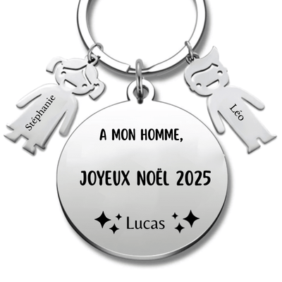 Porte Clé Noël Joyeux Noël mon Amour - A personnaliser