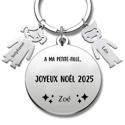 Porte Clé Noël Joyeux Noël Petite-Fille - A personnaliser