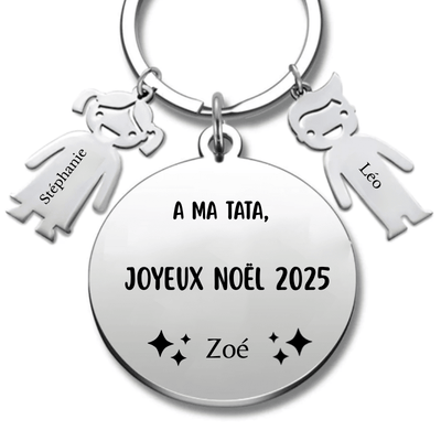 Porte Clé Noël Joyeux Noël Tata - A personnaliser