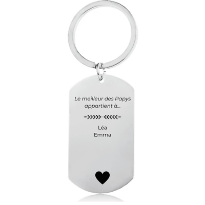 Porte Clé Papy Meilleur Papy Personnalisé