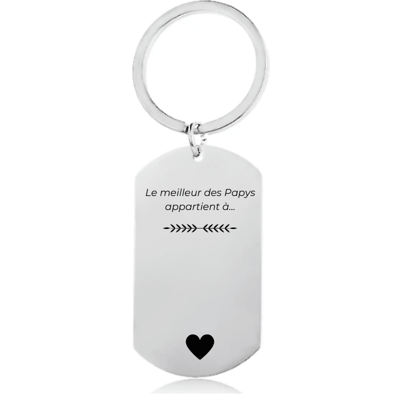 Porte Clé Papy Meilleur Papy Personnalisé - Les Bijoux de Marilou