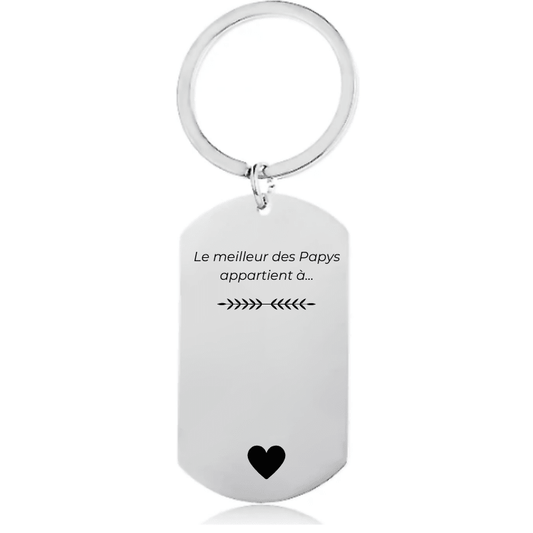 Porte Clé Papy Meilleur Papy Personnalisé - Les Bijoux de Marilou