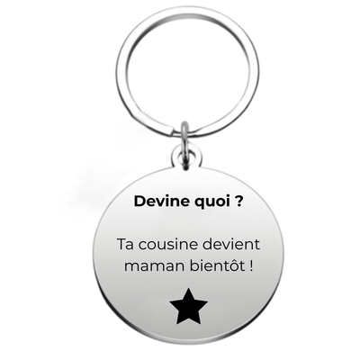 Porte-clé personnalisé Annonce Grossesse Cousine