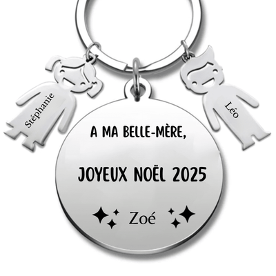 Porte Clé Personnalisé Joyeux Noël Belle Mère