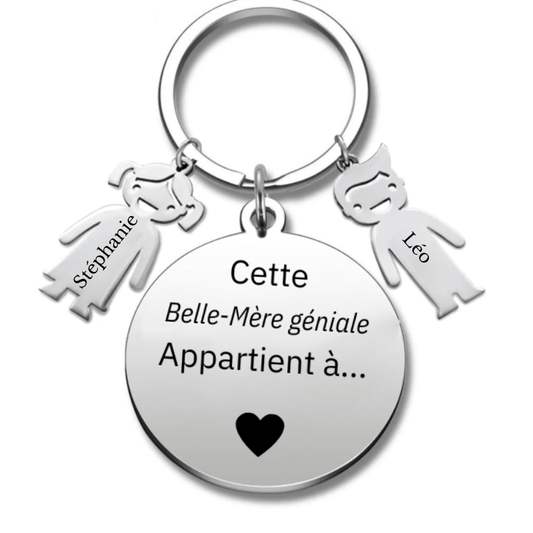 Porte Clé Personnalisé Meilleure Belle Mère - Les Bijoux de Marilou