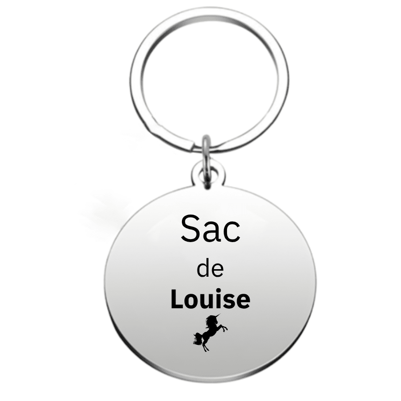 Porte - clé personnalisé Sac à Dos Rentrée Licorne - Les Bijoux de Marilou