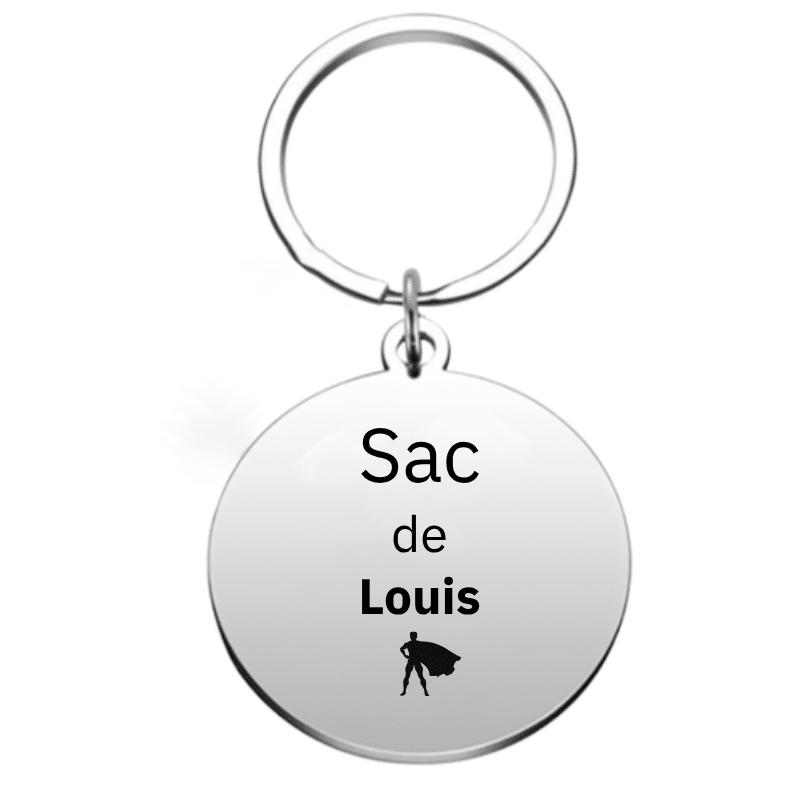 Porte - clé personnalisé Sac à Dos Rentrée Super Héro - Les Bijoux de Marilou