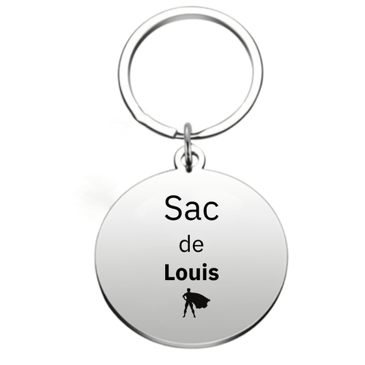 Porte - clé personnalisé Sac à Dos Rentrée Super Héro - Les Bijoux de Marilou