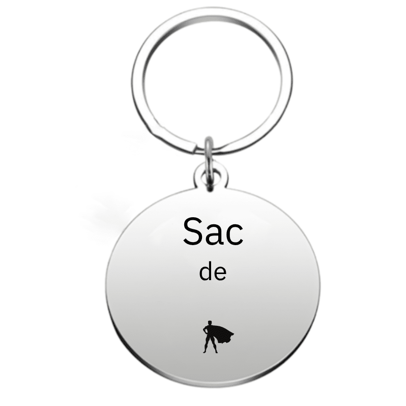 Porte - clé personnalisé Sac à Dos Rentrée Super Héro - Les Bijoux de Marilou