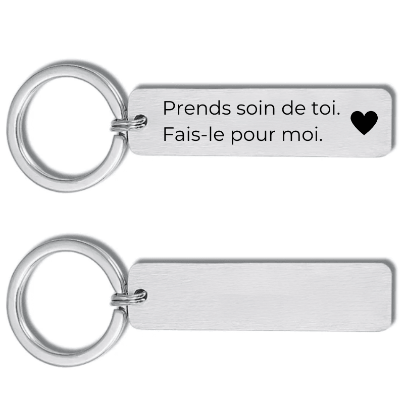 Porte-Clé Prends Soin De Toi Personnalisé - Les Bijoux de Marilou