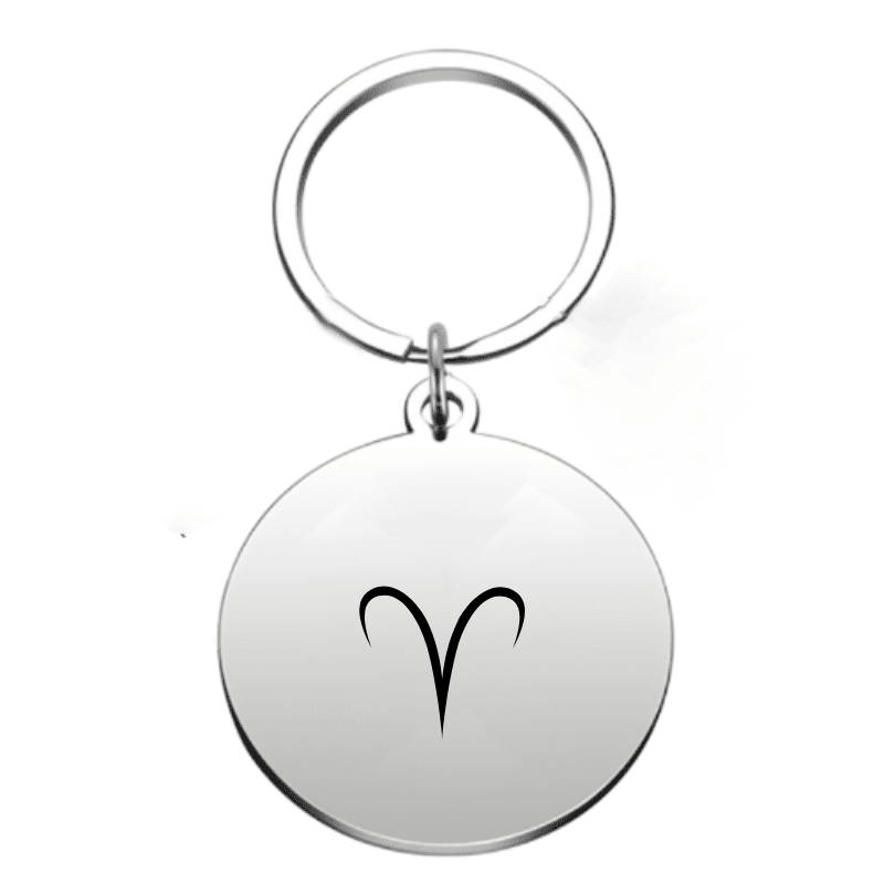 Porte-clé signe astrologique Bélier — gravé au laser acier inoxydable