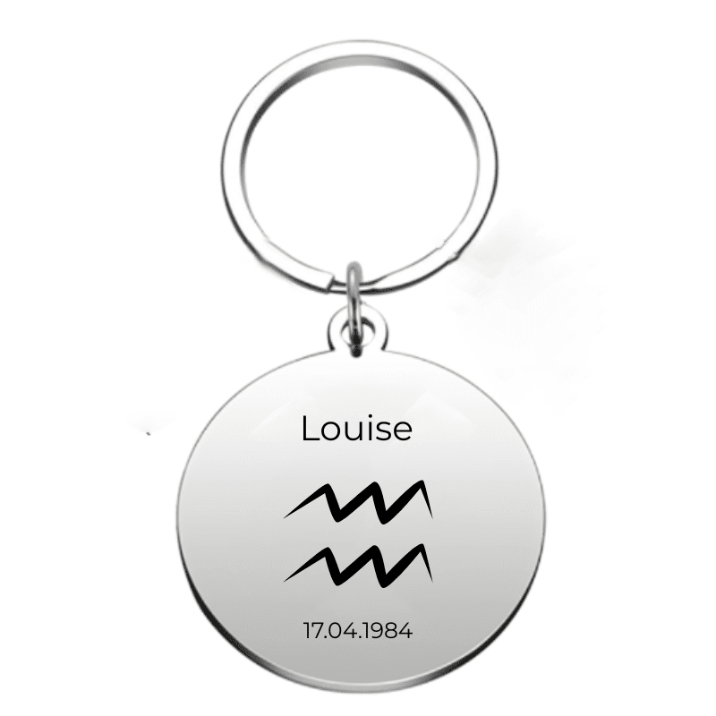 Porte-Clé Signe Astrologique Personnalisé