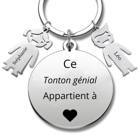 Porte Clé Super Tonton Meilleur Tonton - Les Bijoux de Marilou