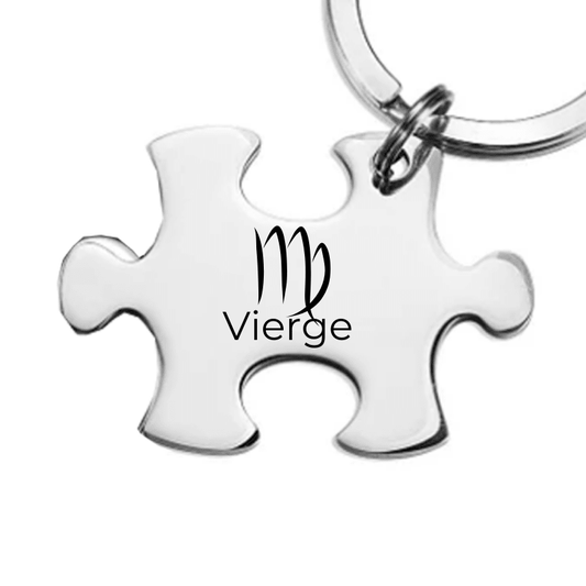 Porte Clé Vierge : Pièce de Puzzle Vierge - Les Bijoux de Marilou