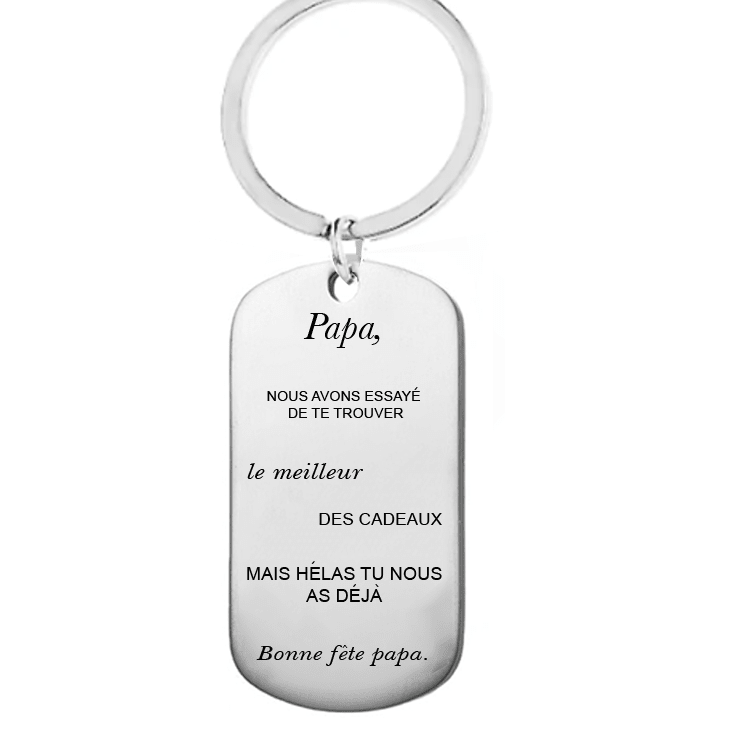 Porte-clef gravé 'A mon Papa' - Spécial Fête des Pères - Les Bijoux de Marilou
