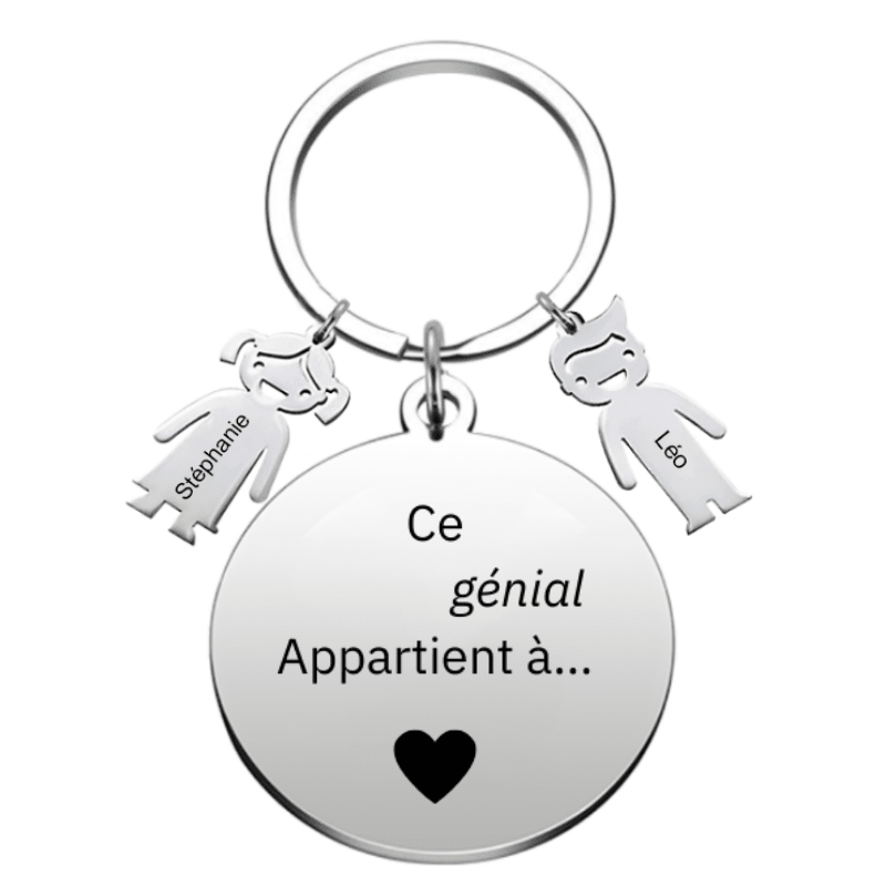 Porte Clé Papy Personnalisé Meilleur Papy - Les Bijoux de Marilou