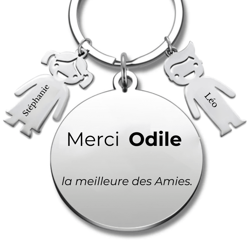 Porte Clés Meilleure Amie Personnalisé Merci - Les Bijoux de Marilou