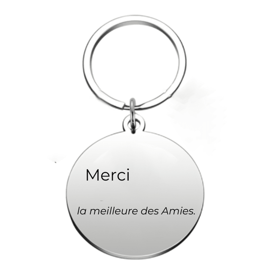 Porte Clés Meilleure Amie Personnalisé Sans Breloque - Les Bijoux de Marilou
