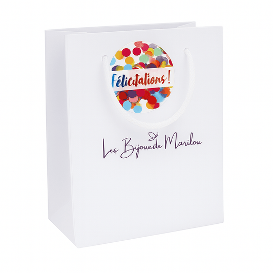 Sac Cadeau Personnalisé Félicitations - Les Bijoux de Marilou