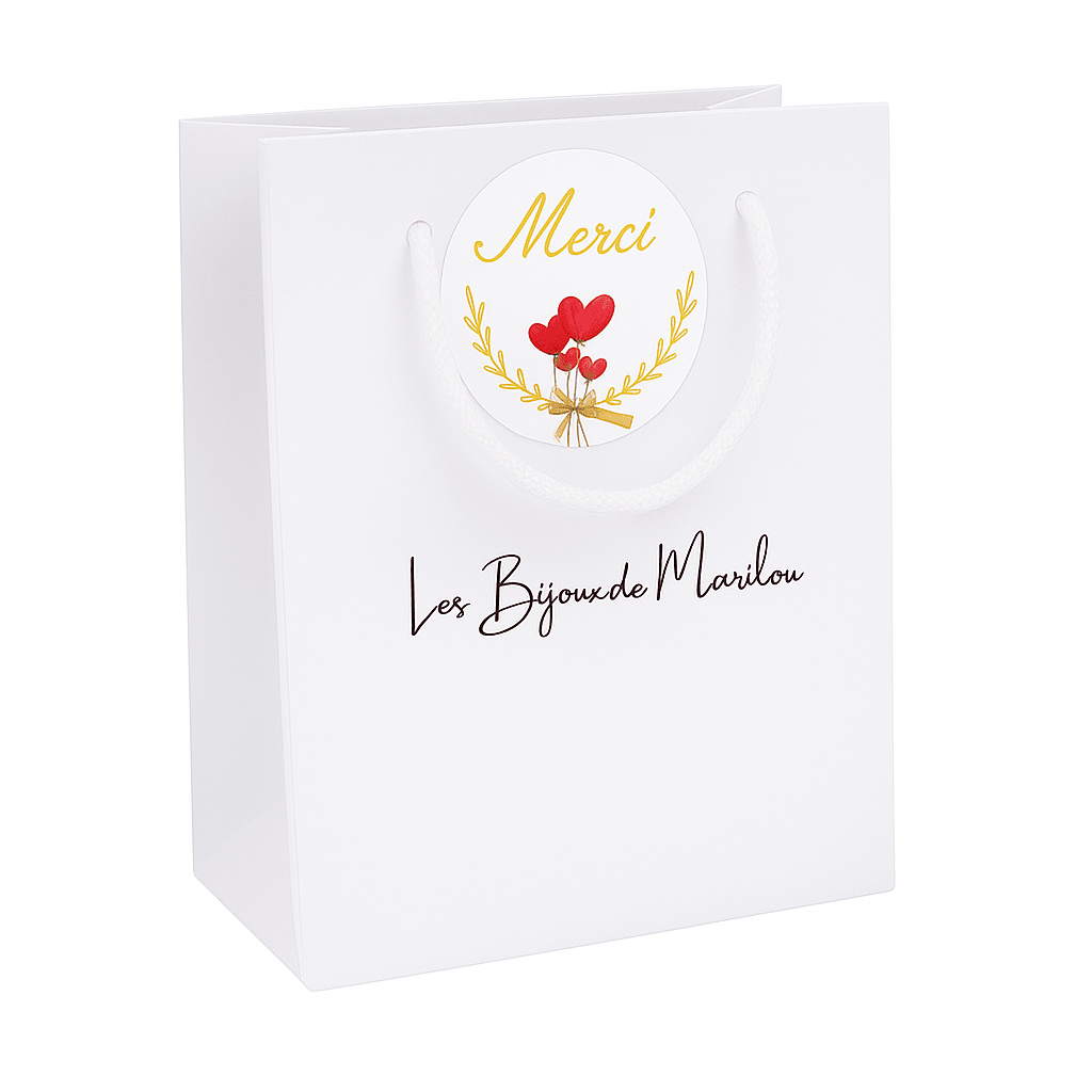 Sac Cadeau Personnalisé Merci - Les Bijoux de Marilou