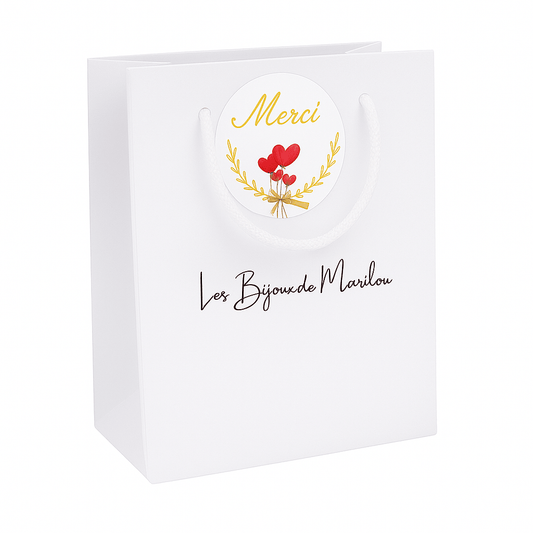 Sac Cadeau Personnalisé Merci - Les Bijoux de Marilou