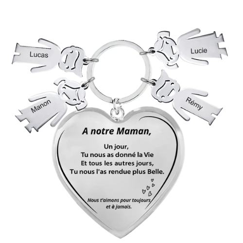 Le Porte-Clef Coeur "Maman"