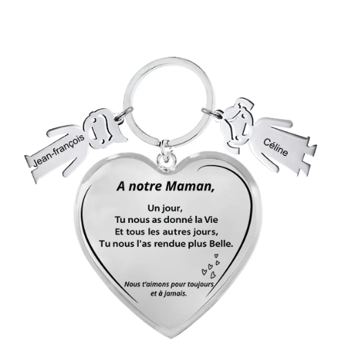 Le Porte-Clef Coeur "Maman"