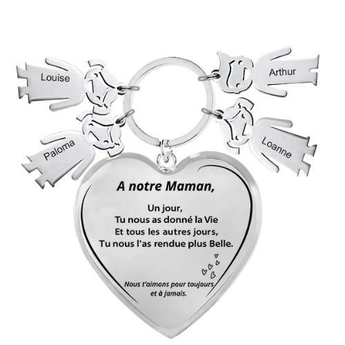 Le Porte-Clef Coeur "Maman"