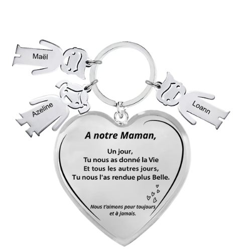 Le Porte-Clef Coeur "Maman"