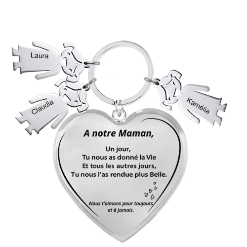 Le Porte-Clef Coeur "Maman"