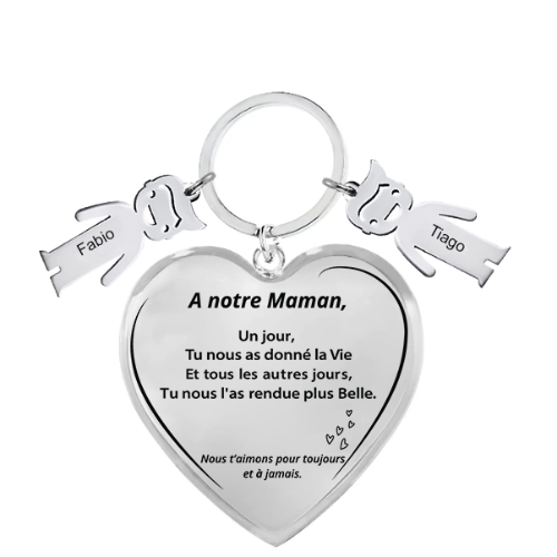 Le Porte-Clef Coeur "Maman"