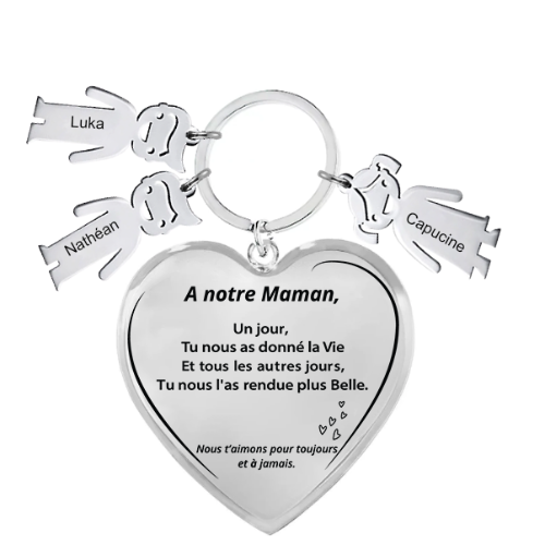 Le Porte-Clef Coeur "Maman"