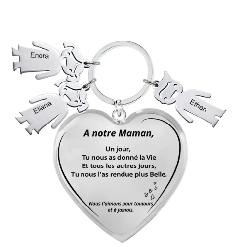 Le Porte-Clef Coeur "Maman"