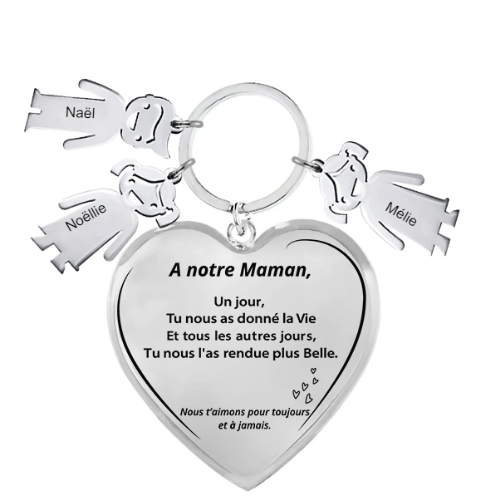 Le Porte-Clef Coeur "Maman"