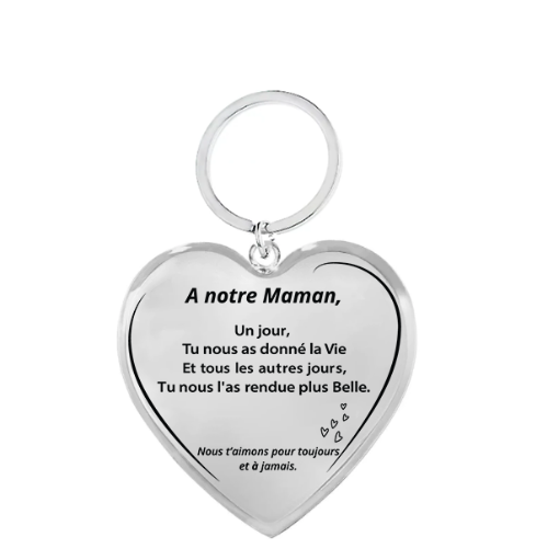 Le Porte-Clef Coeur "Maman"