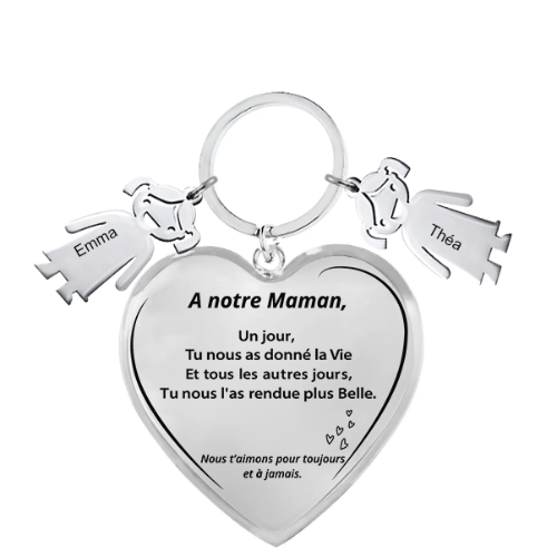 Le Porte-Clef Coeur "Maman"