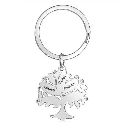 Le Porte-Clef "Arbre de Vie" - 2 à 5 prénoms