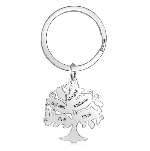 Le Porte-Clef "Arbre de Vie" - 2 à 5 prénoms